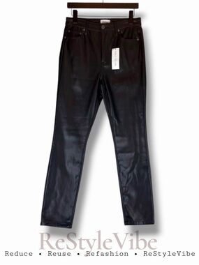 PISTOLA Women’s Size 28 Pants Vegan Leather Aline High Rise Skinny Style Fit NWT